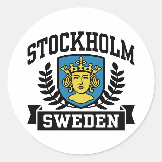Stockholm Classic Round Sticker (Front)