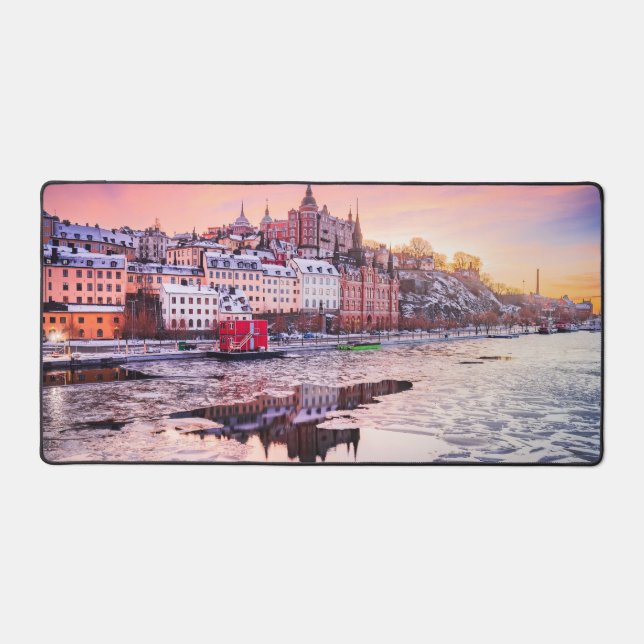 Stockholm frozen Mariaberget Desk Mat (Front)