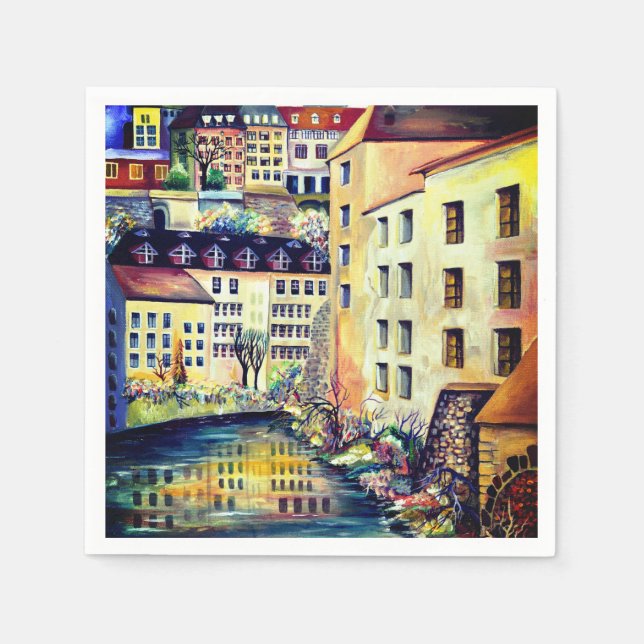 Stockholm - Gamla Stan, old city, Sweden Napkin (Front)