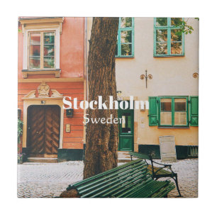 Stockholm Old Town, Gamla Stan, Sweden Souvenir Ceramic Tile