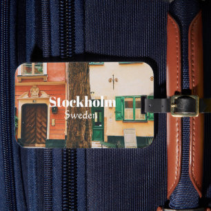 Stockholm Old Town, Gamla Stan, Sweden Souvenir Luggage Tag