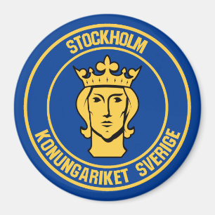 Stockholm Round Emblem Magnet
