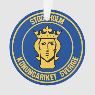 Stockholm Round Emblem Ornament