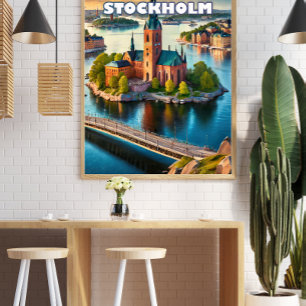 Stockholm, Scandinavian pearl Poster