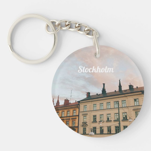 Stockholm Södermalm Cityscape Key Ring (Front)