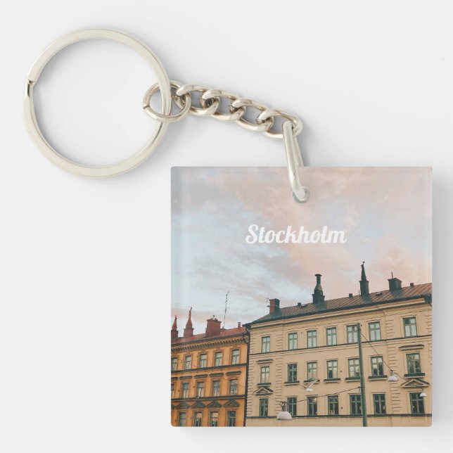 Stockholm Södermalm Cityscape Key Ring (Front)