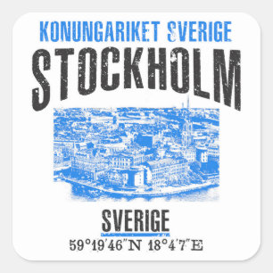 Stockholm Square Sticker