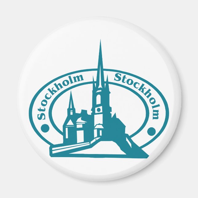 Stockholm Stamp Magnet (Front)