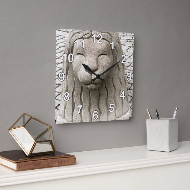 Stockholm Stone Lion Clock Numbers (Office)