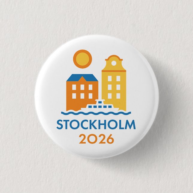 Stockholm Sweden 2026 International Convention Pin (Front)