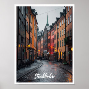 Stockholm Sweden Art travel famous place Poster