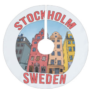 Stockholm Sweden Brushed Polyester Tree Skirt