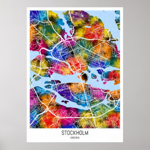 Stockholm Sweden City Map Poster