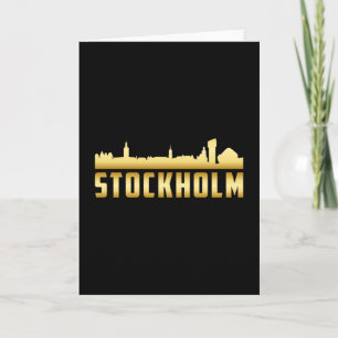 Stockholm Sweden City Skyline Cityscape Funny Gift Card