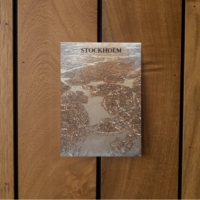 Stockholm Sweden City View Sky Postcard (Stockholm Sweden view postcard)