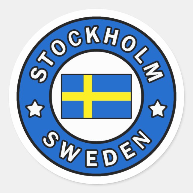 Stockholm Sweden Classic Round Sticker (Front)