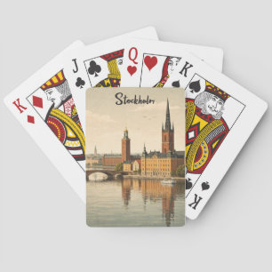 Stockholm Sweden Contemporary Elegant City Art Playing Cards
