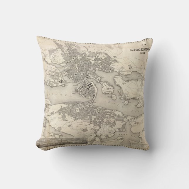 Stockholm, Sweden Cushion (Front)