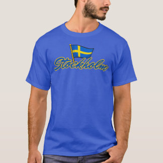 Stockholm Sweden Flag T-Shirt