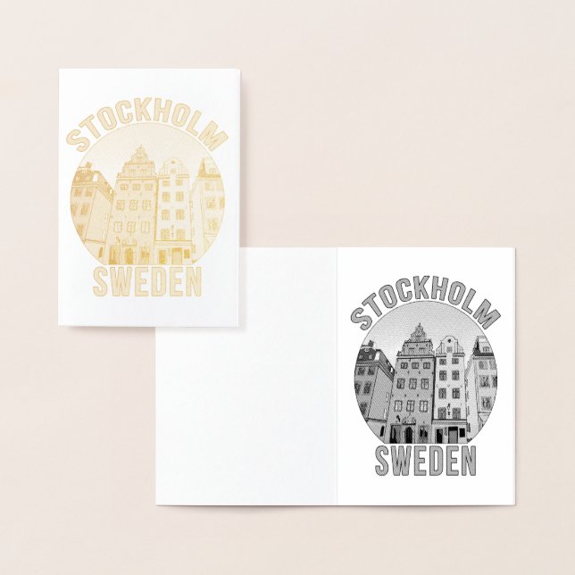 Stockholm Sweden Foil Card (Display)