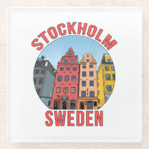 Stockholm Sweden Glass Coaster
