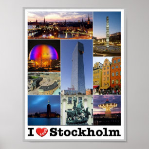 Stockholm - Sweden - I Love - Poster