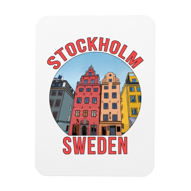 Stockholm Sweden Magnet (Vertical)
