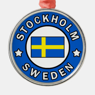 Stockholm Sweden Metal Tree Decoration