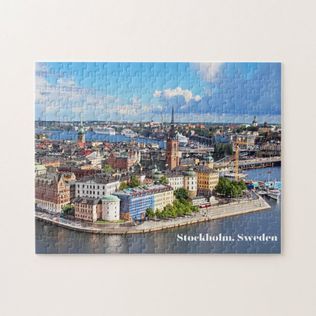 Stockholm, Sweden Old Historical City Buildings  Jigsaw Puzzle (Horizontal)