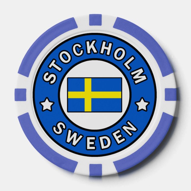 Stockholm Sweden Poker Chips (Front)