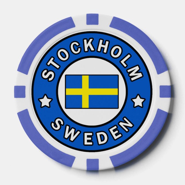 Stockholm Sweden Poker Chips (Front)