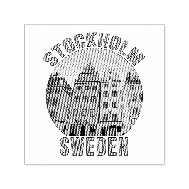 Stockholm Sweden Self-inking Stamp (Design)