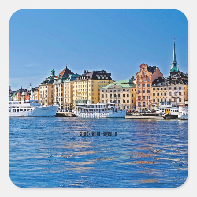 Stockholm, Sweden Square Sticker (Front)