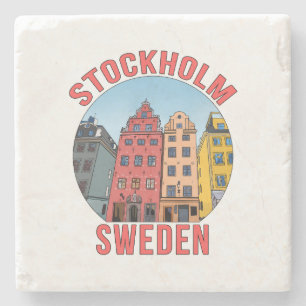 Stockholm Sweden Stone Coaster