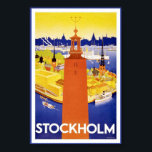 Stockholm Sweden Swedish Vintage Travel Poster<br><div class="desc">Stockholm Sweden Swedish Vintage Travel Poster Art Print</div>
