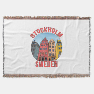 Stockholm Sweden Throw Blanket