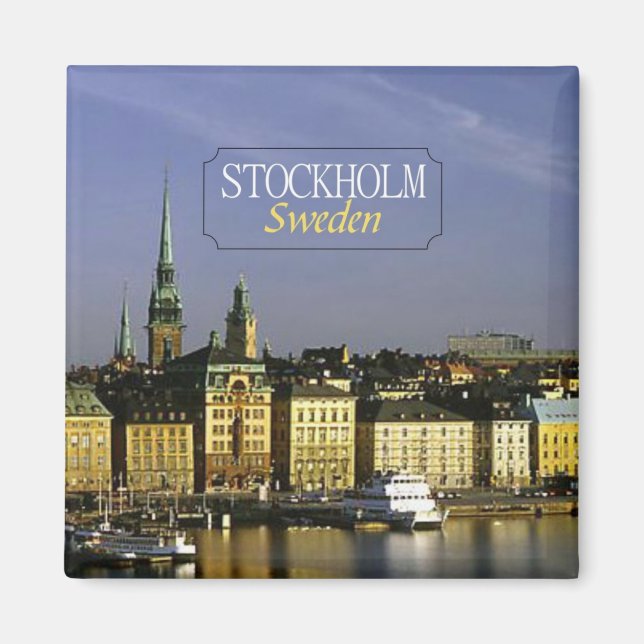 Stockholm Sweden Travel Photo Fridge Magnet (Front)