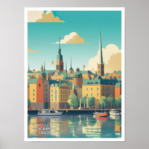 Stockholm Sweden Travel Place illustration Poster