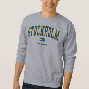 Stockholm Sweden Vintage College Style Sweatshirt