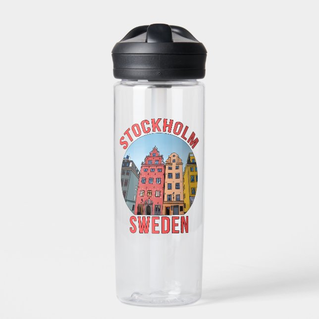 Stockholm Sweden Water Bottle (Front)