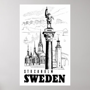 Stockholm, the Capital of Sweden Poster