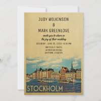Stockholm Wedding Invitation Sweden