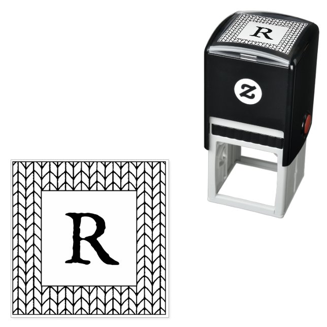 STOCKINETTE FRAME 1.5" Self-Inking Stamp + Initial (In Situ)