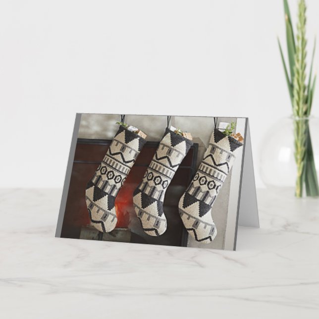 "STOCKING ARE HUNG & CHRISTMAS IS NEAR" CARD (Front)