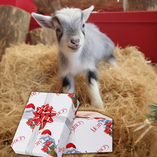 Stocking Baby Goat Christmas Wrapping Paper