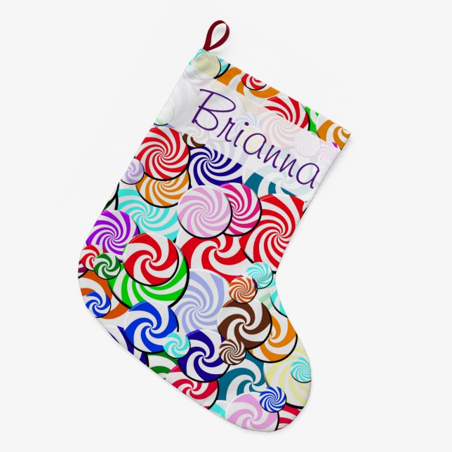 Stocking - Candy Collage (Front (Hanging))