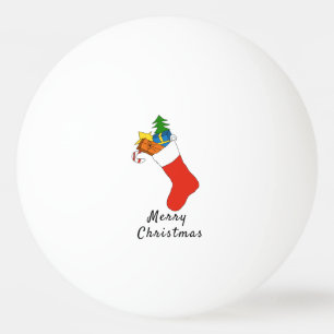 Stocking Merry Christmas Ping Pong Ball