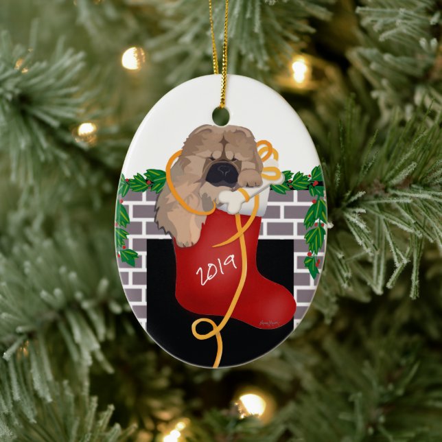 STOCKING STUFFER 2019 Chow puppy ornament (Tree)
