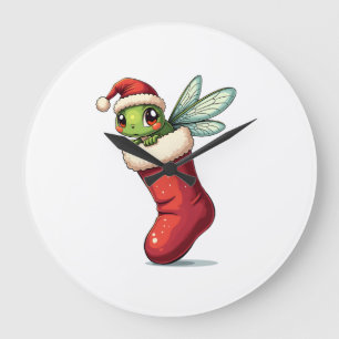 Stocking Stuffer Dragonfly Large Clock
