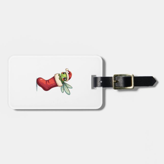Stocking Stuffer Dragonfly Luggage Tag (Front Horizontal)